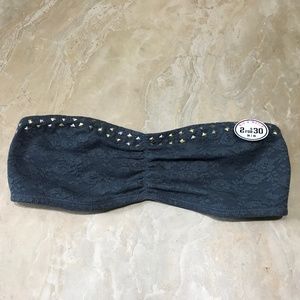 NWT Victoria's Secret PINK Grey Studded Bandeau M